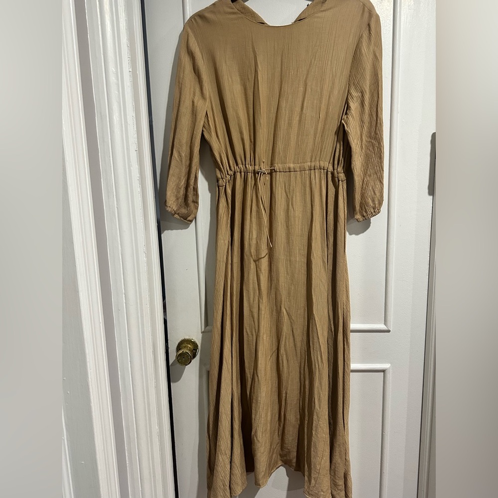 Tan Long Sleeve Dress